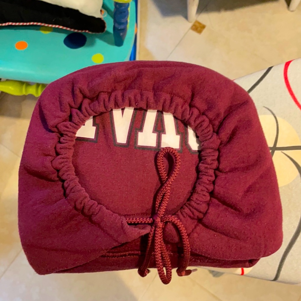 Crimson Harvard hoodie, bought it on campus